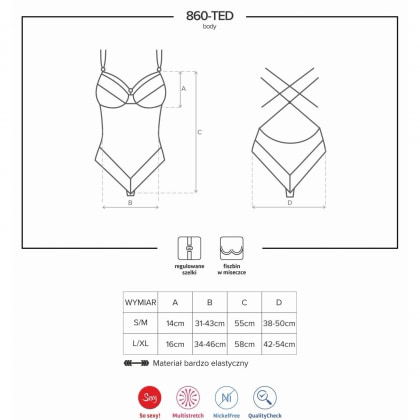 Body Obsessive 860-TED Negru S-M