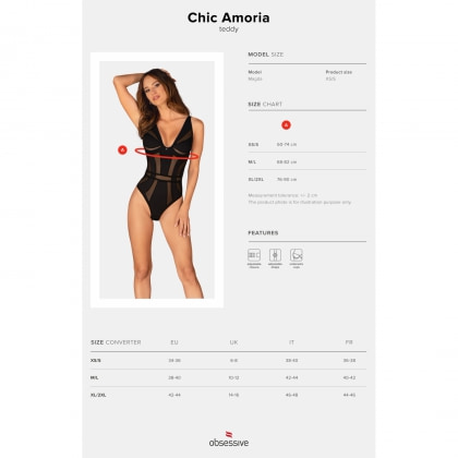 Body Obsessive Chic Amoria Negru XS-S