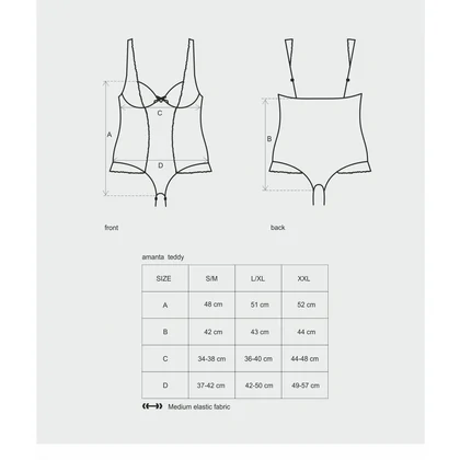 Body Obsessive Dantelă Negru L-XL