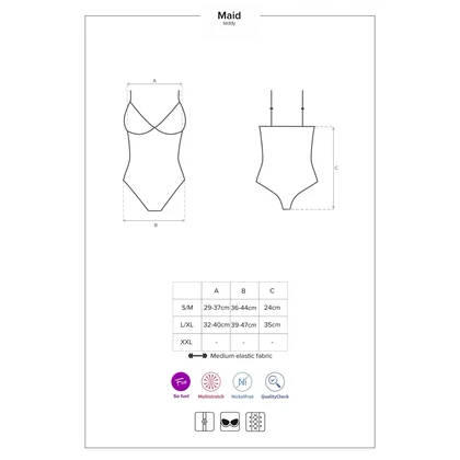 Body Obsessive Maid Albastru L-XL