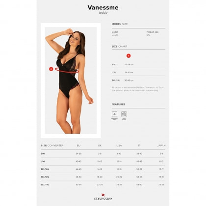 Body Obsessive Vanessme Negru S-M