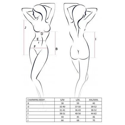 Body Passion Charming Negru S-M