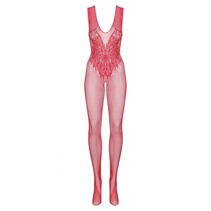 Catsuit Obsessive N112 Roșu XL-2XL