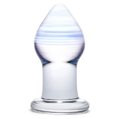 Butt Plug Amethyst Rain Glass Transparent