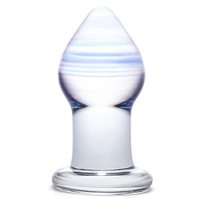 Anal Plug Amethyst Rain Glass Transparent