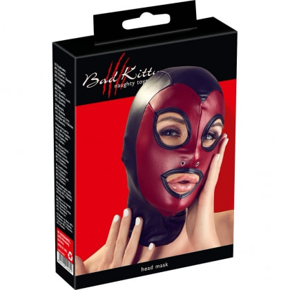 Cagulă Bad Kitty Head Mask Vișiniu Negru