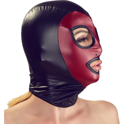 Cagulă Bad Kitty Head Mask Vișiniu Negru