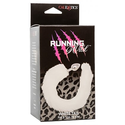 CalExotics Running Wild – Plug Metalic cu Coadă Albă 36.75cm
