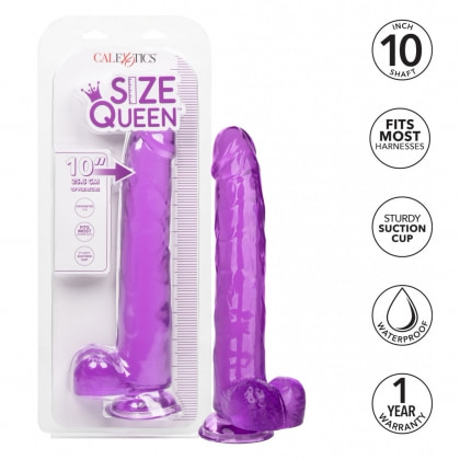 CalExotics size Queen 30,5 cm – Realist cu Ventuză Mov