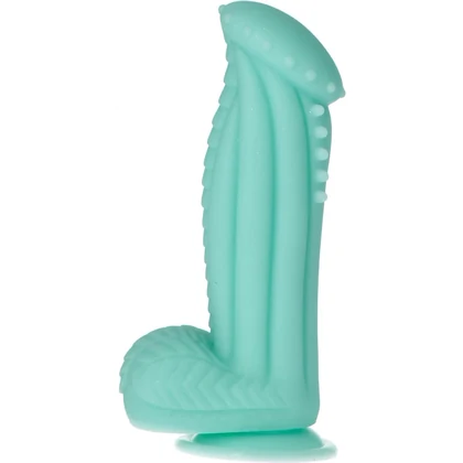 Captain Squirtino Dildo Monster Flexibil cu Ventuză Verde