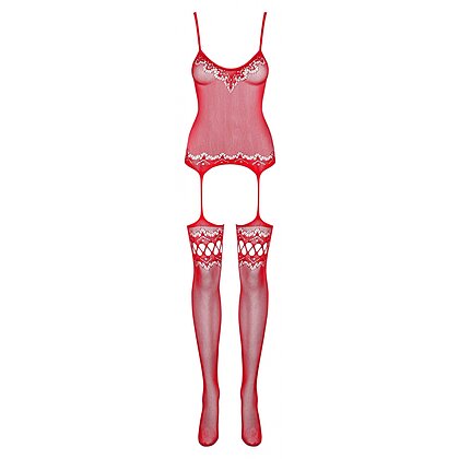 Catsuit Obsessive F214 Roșu S-L