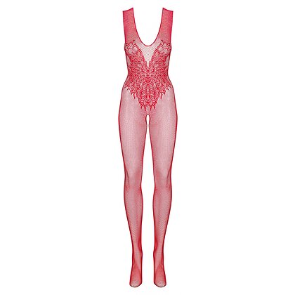 Catsuit Obsessive N112 Roșu XL-2XL