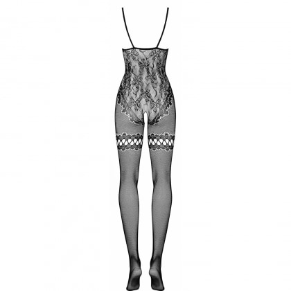 Catsuit Plasă Obsessive F213 Negru S-L