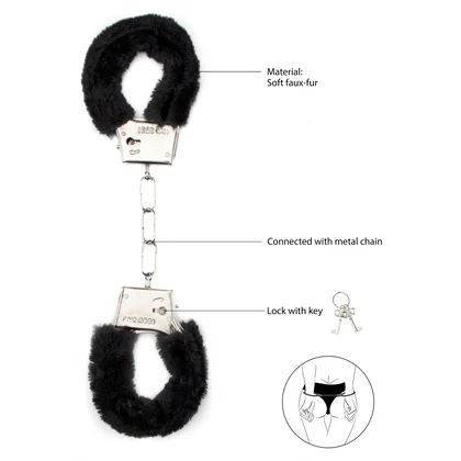 Cătușe Furry Fun Negru