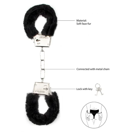 Cătușe Furry Fun Negru