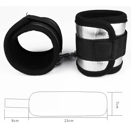 Cătușe Lovetoy Struggle My Handcuff — Neopren Negru