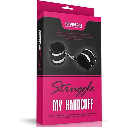 Cătușe Lovetoy Struggle My Handcuff — Neopren Negru