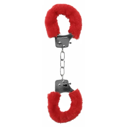 Cătușe Pleasure Handcuffs Furry Roșu