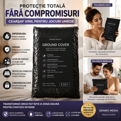 Cearceaf Vinyl Bed Sheet Negru