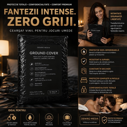 Cearceaf Vinyl Bed Sheet Negru