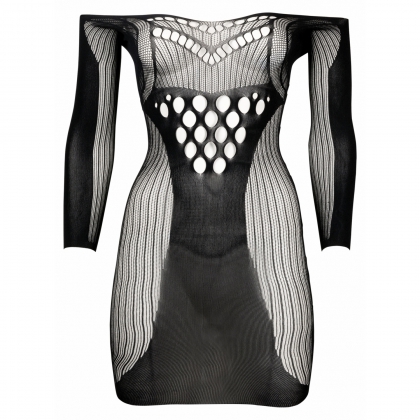 Chemise Le Desir Long Sleeved Mini Dress Negru S-L