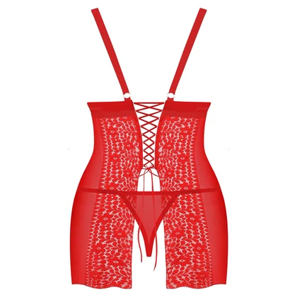 Chemise Obsessive Blossmina Roșu 4XL-5XL
