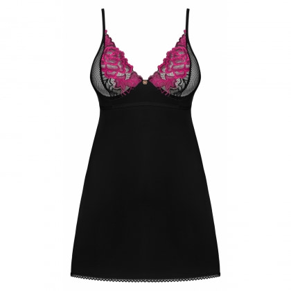 Chemise Obsessive Rosenty Negru XS-S