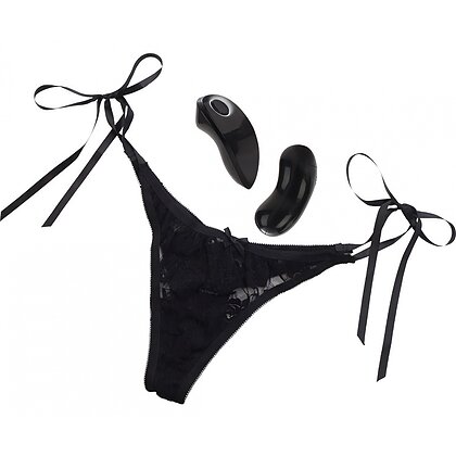 Chiloti Vibratori Little Black Thong Negru S-L