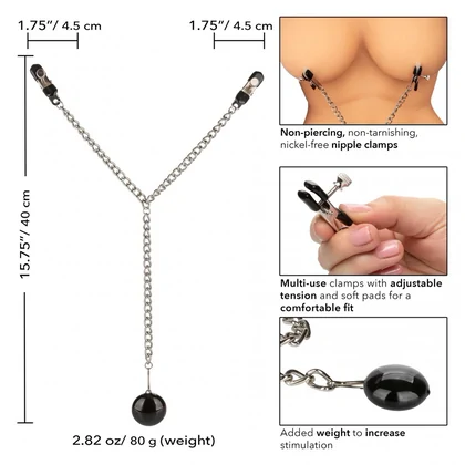 Cleme Pentru Sfârcuri Weighted Disc Argintiu
