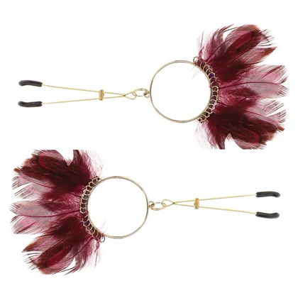 Cleme Sfârcuri Tweezers With Feathers Auriu