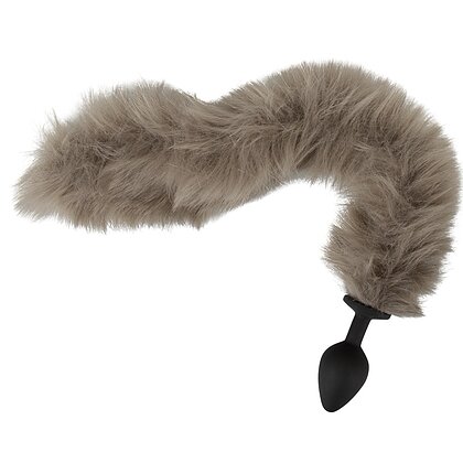 Coada Fluffy Gri cu Plug Din silicon You2Toys — 45 cm