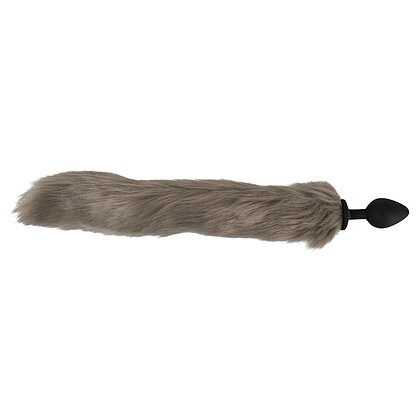 Coada Fluffy Gri cu Plug Din silicon You2Toys — 45 cm
