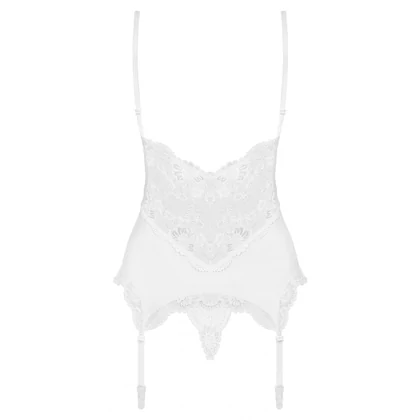 Corset Alb Elegant Obsessive 810-COR S-M