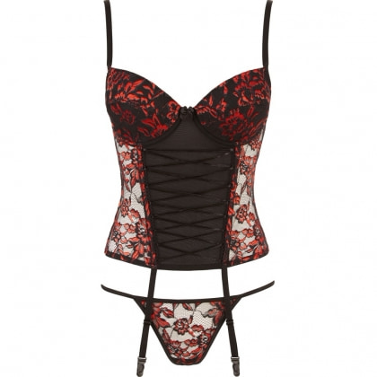 Corset Cottelli Collection Corsage Set Negru L