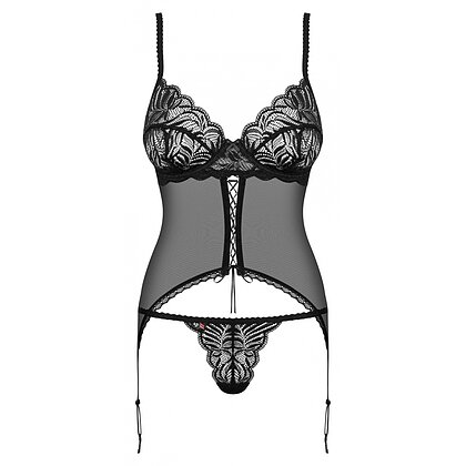 Corset Cu Șnur Obsessive Contica Negru S-M