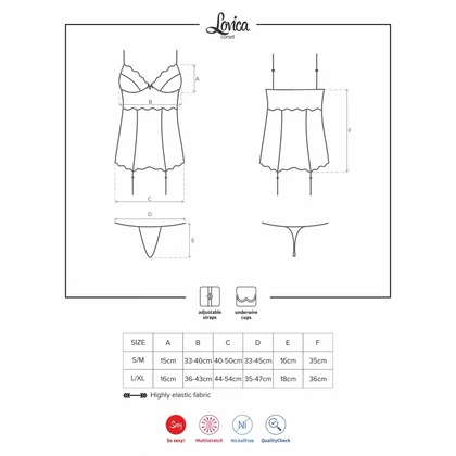Corset Cu Portjartier Obsessive Lovica Roșu S-M