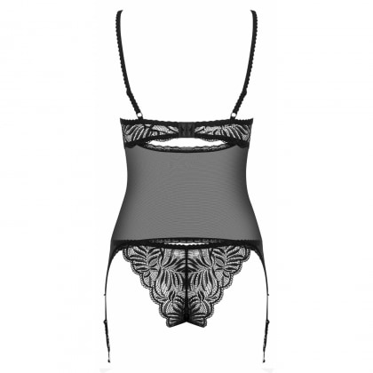 Corset Cu Șnur Obsessive Contica Negru S-M