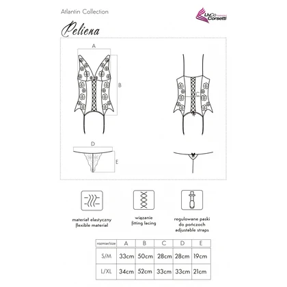 Corset LivCo Peliena Negru S-M