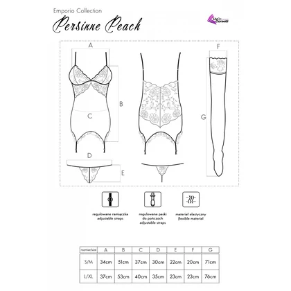 Corset LivCo Persinne Peach Emporio Collection Roz S-M