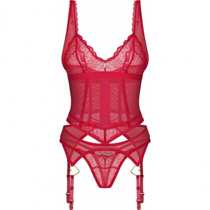 Corset Obsessive Cupide Desir Roșu S-M