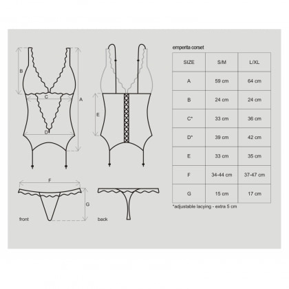Corset Obsessive Emperita Negru L-XL