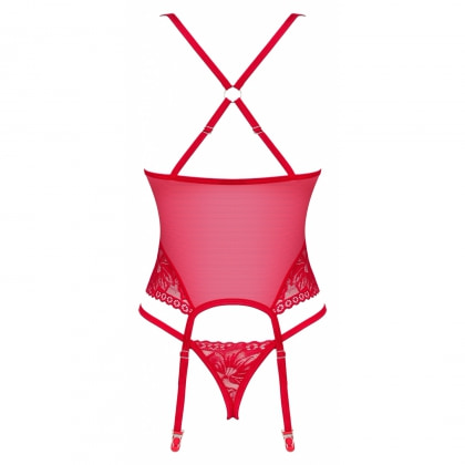 Corset Obsessive Lacelove Roșu XS-S