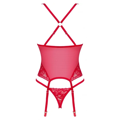 Corset Obsessive Lacelove Roșu XS-S