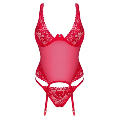 Corset Obsessive Lacelove Roșu XS-S