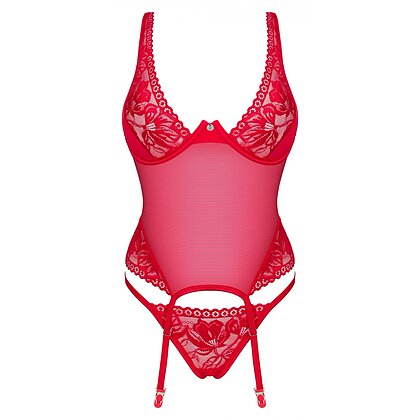 Corset Obsessive Lacelove Rosu M-L