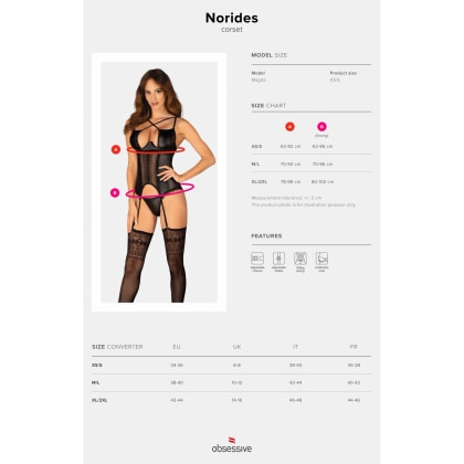 Corset Obsessive Norides Negru M-L