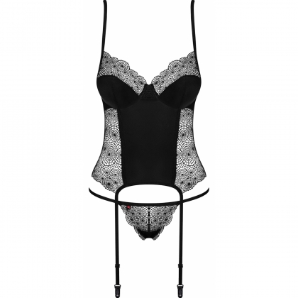 Corset Obsessive Sharlotte Negru L-XL