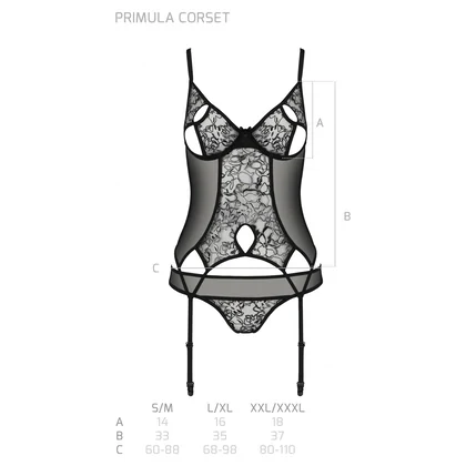 Corset Passion Eco Primula Negru L-XL