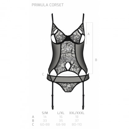 Corset Passion Eco Primula Negru S-M