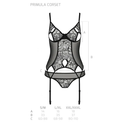 Corset Passion Eco Primula Negru S-M